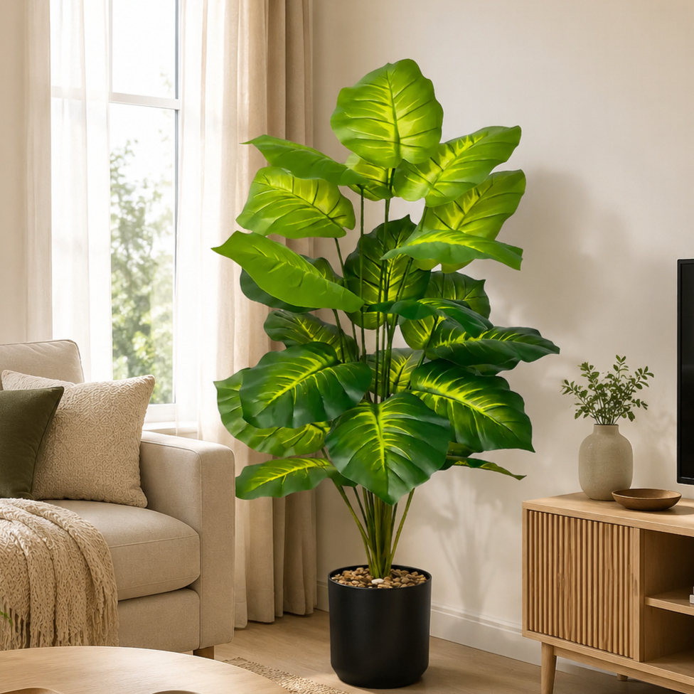 Ficus Lyrata Tree - 85cm Artificial Pothos Plants Tree with