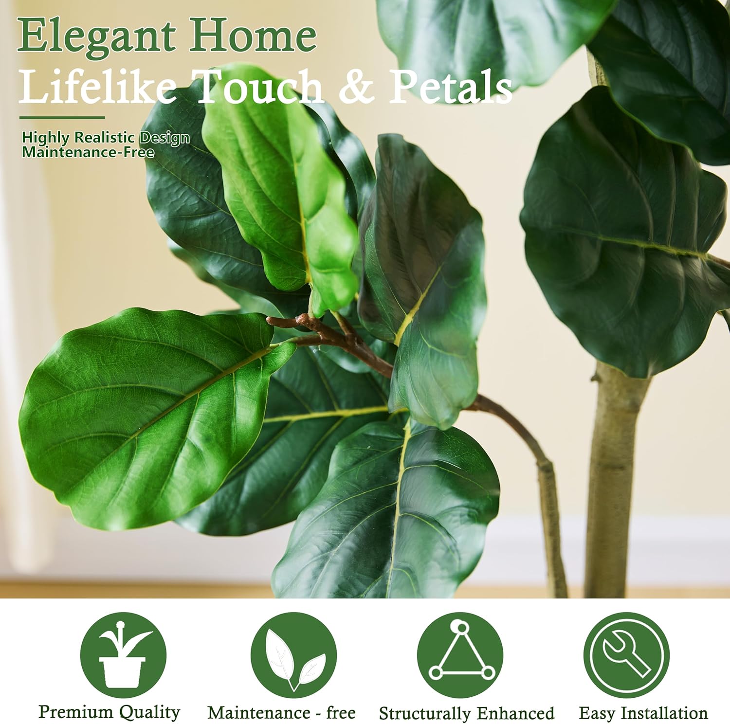 135cm Artificial Fiddle Leaf F - Ficus Lyrata Tree incelemesi ve fiyatı