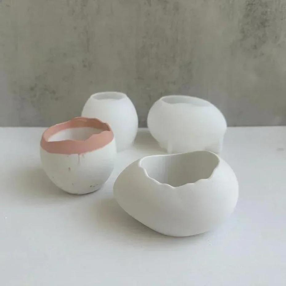 Plaster Handmade Mold Egg-shap - Echeveria Succulent incelemesi ve fiyatı