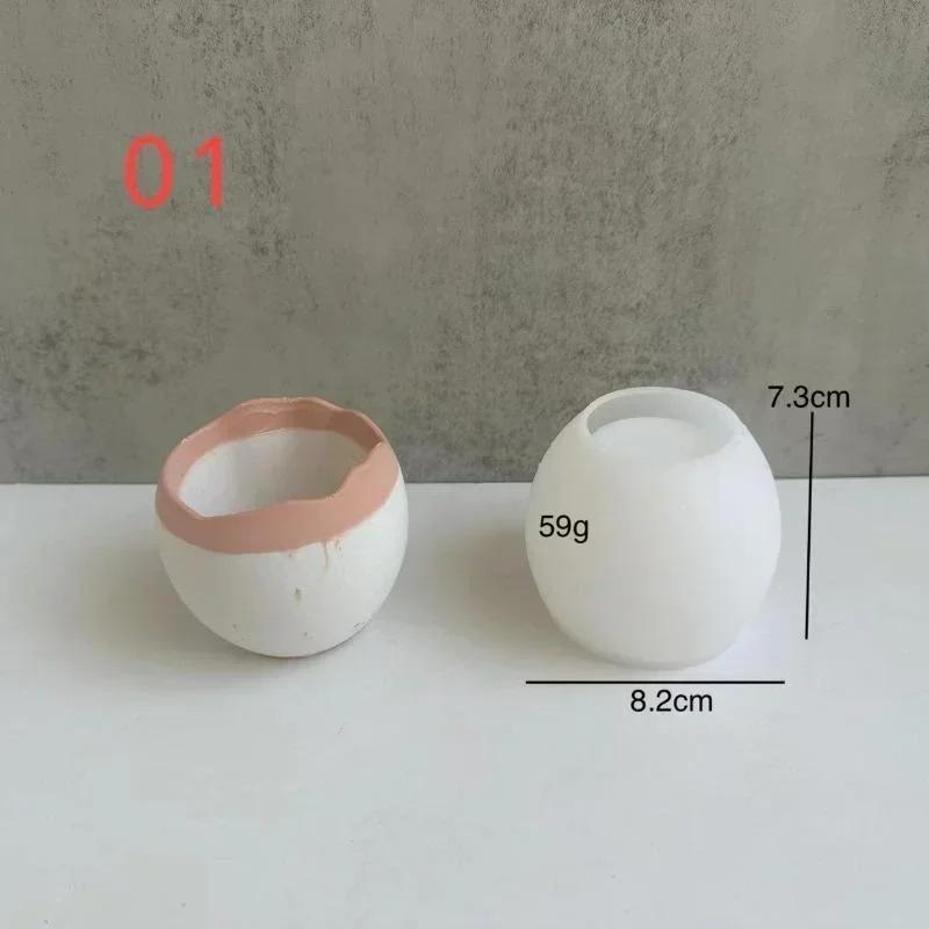 Plaster Handmade Mold Egg-shap - Echeveria Succulent incelemesi ve fiyatı