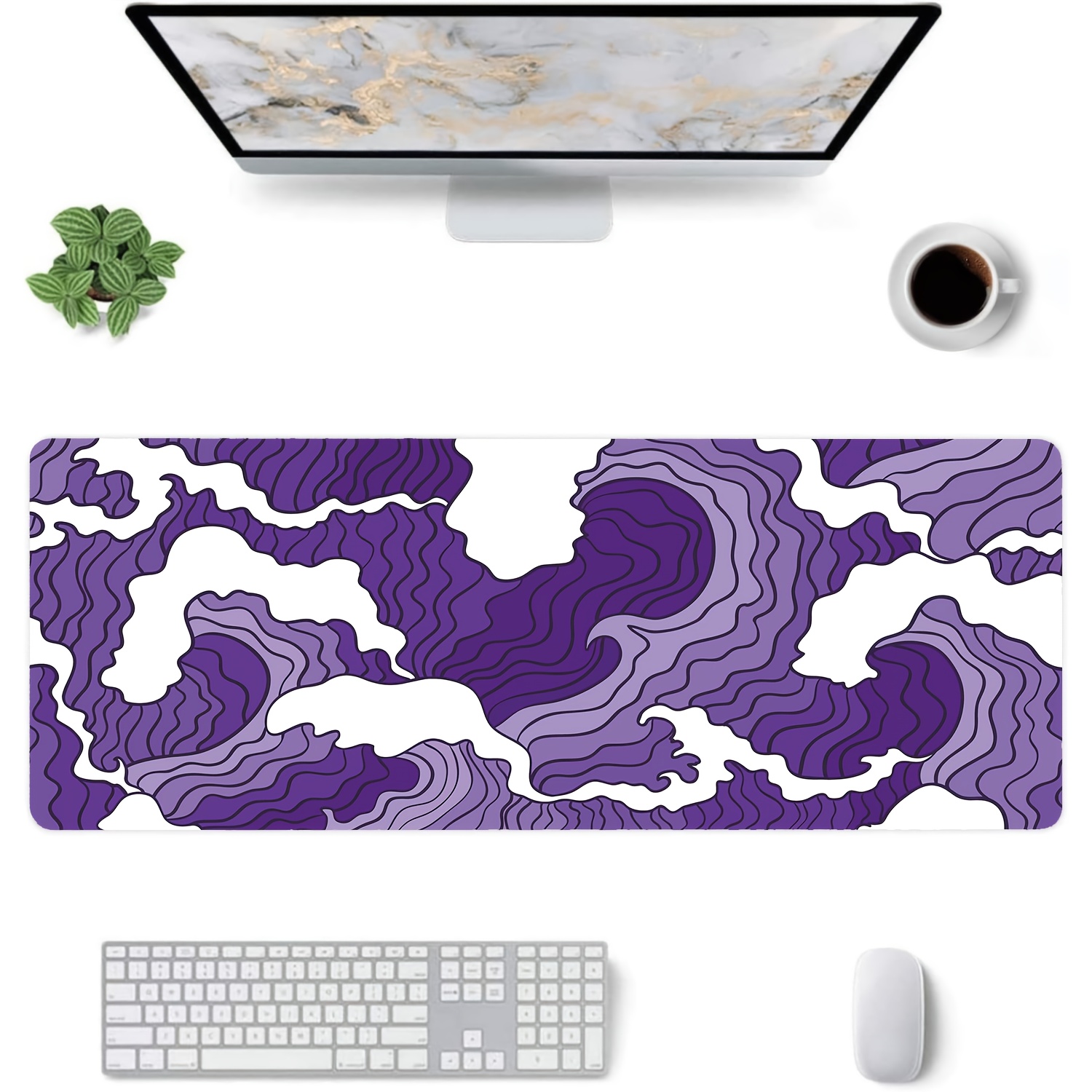 Purple and white waves Art Des - Tradescantia Purple incelemesi ve fiyatı