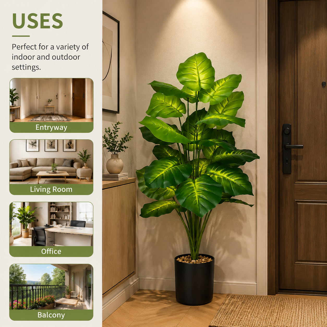 85cm Artificial Pothos Plants  - Ficus Lyrata Tree incelemesi ve fiyatı