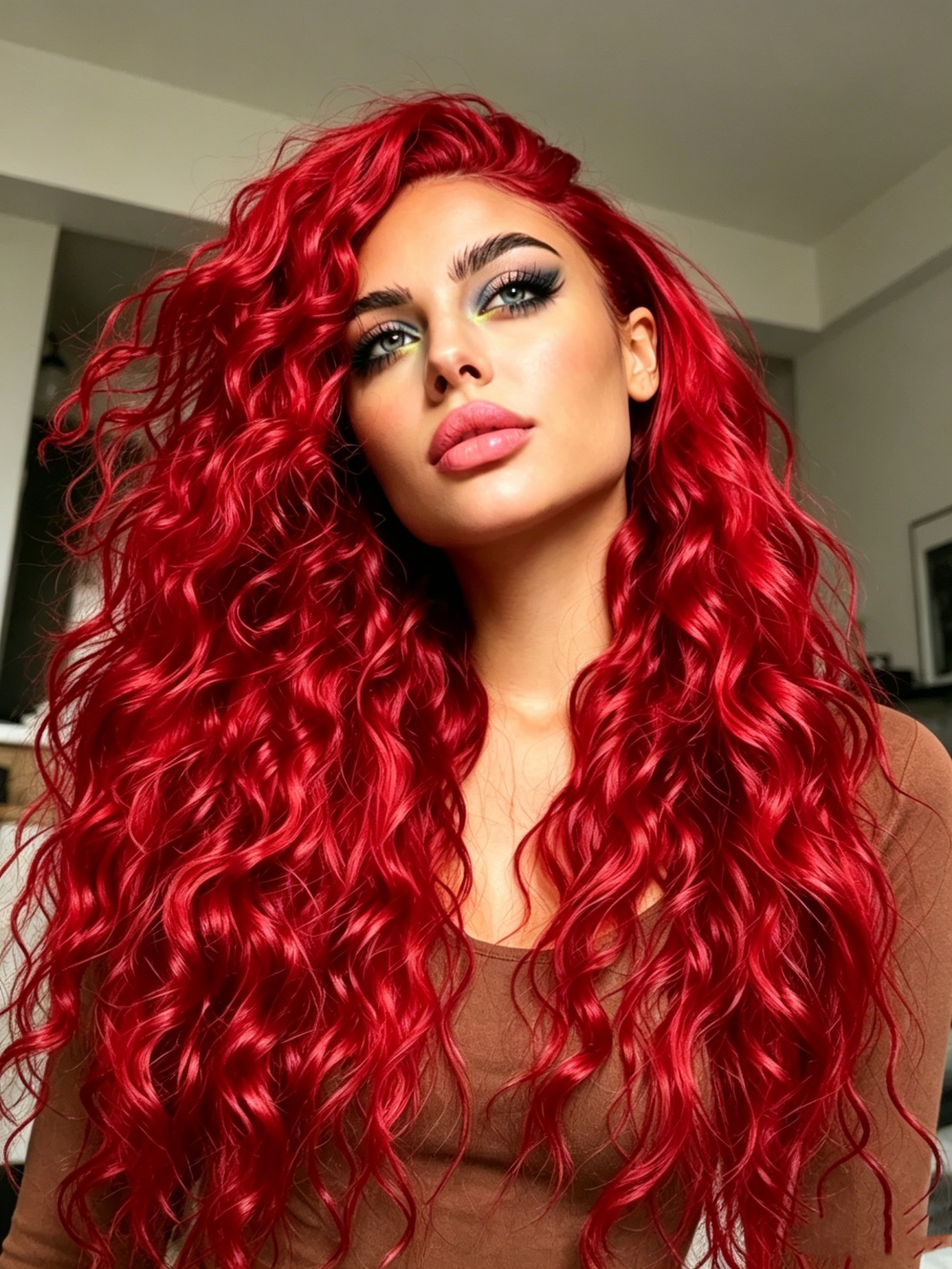 Red Deep Wave Lace Front Wigs  - Aglaonema Red incelemesi ve fiyatı