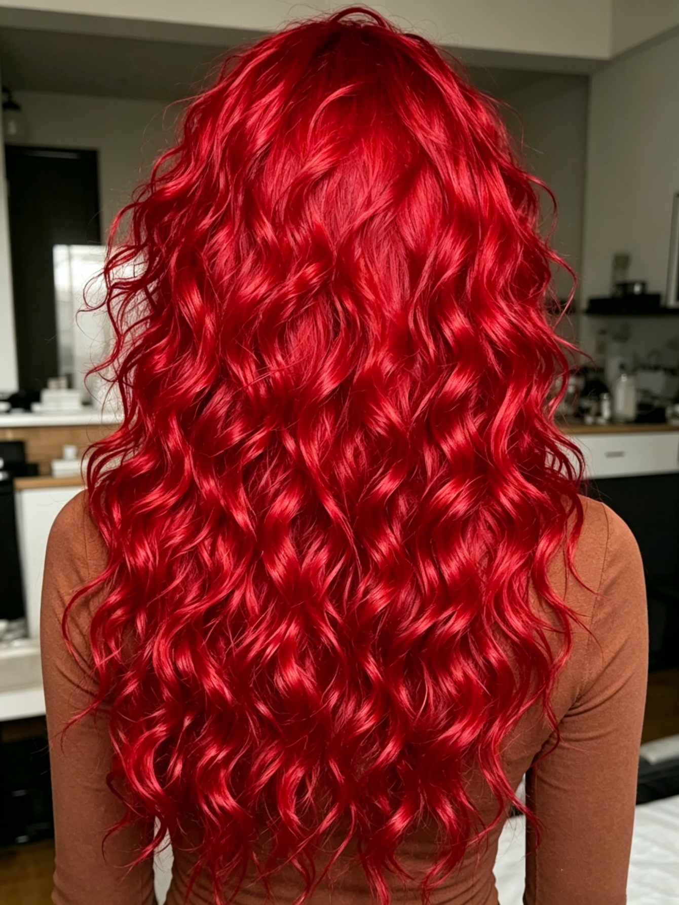 Red Deep Wave Lace Front Wigs  - Aglaonema Red incelemesi ve fiyatı