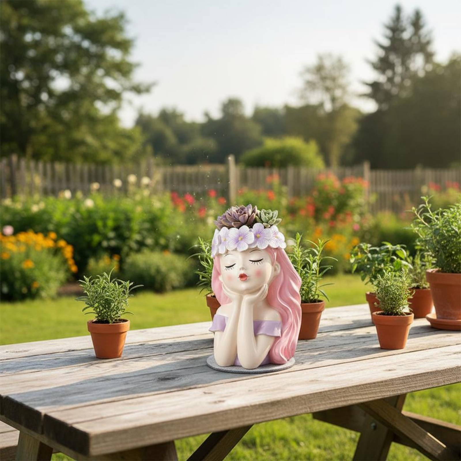 Fairy Plant Pot Creative Desig - Echeveria Succulent incelemesi ve fiyatı