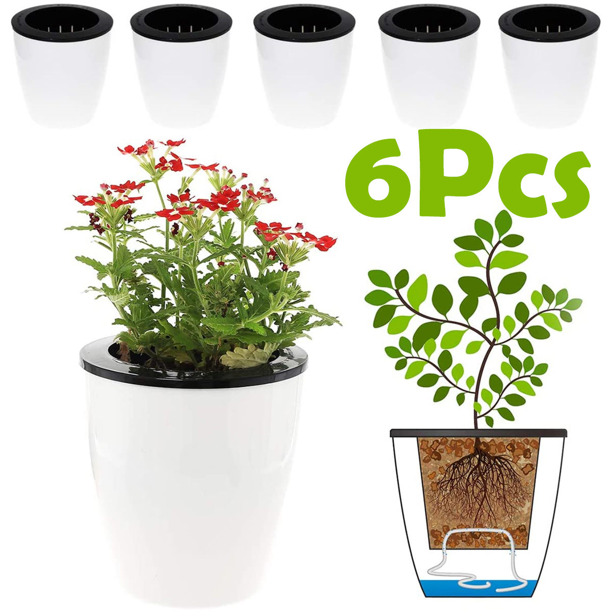 6/12Pcs Self-Watering Flower P - Aloe Vera Pot incelemesi ve fiyatı