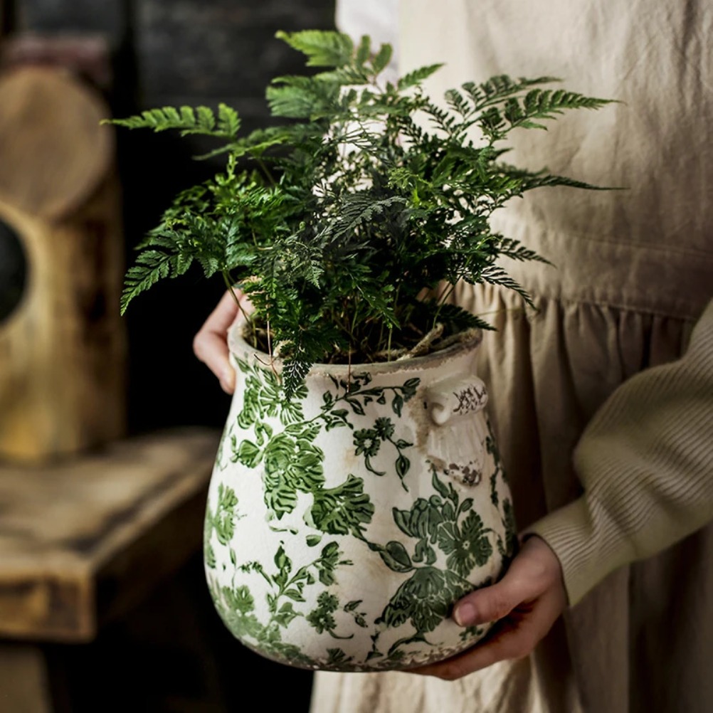 Vintage Ceramic Flower Pot Out - Pilea Peperomioides incelemesi ve fiyatı