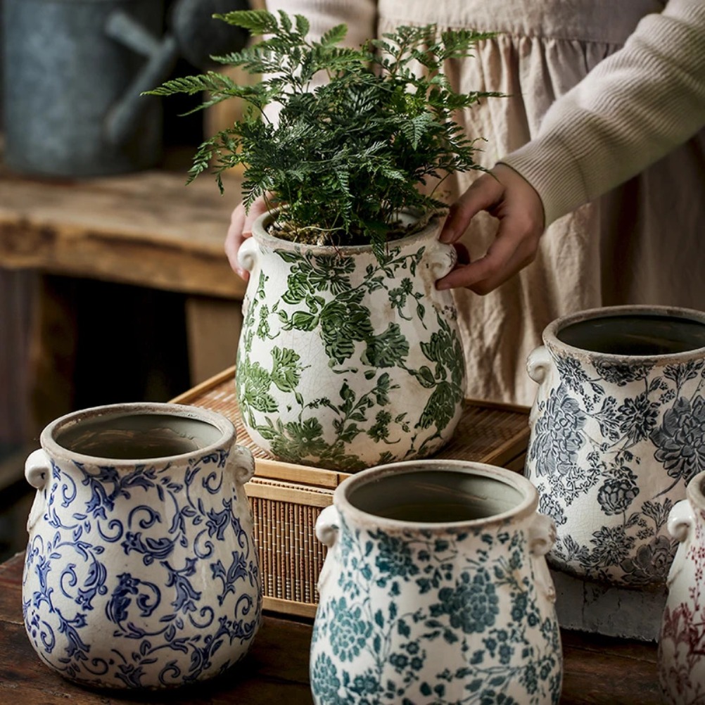 Vintage Ceramic Flower Pot Out - Pilea Peperomioides incelemesi ve fiyatı